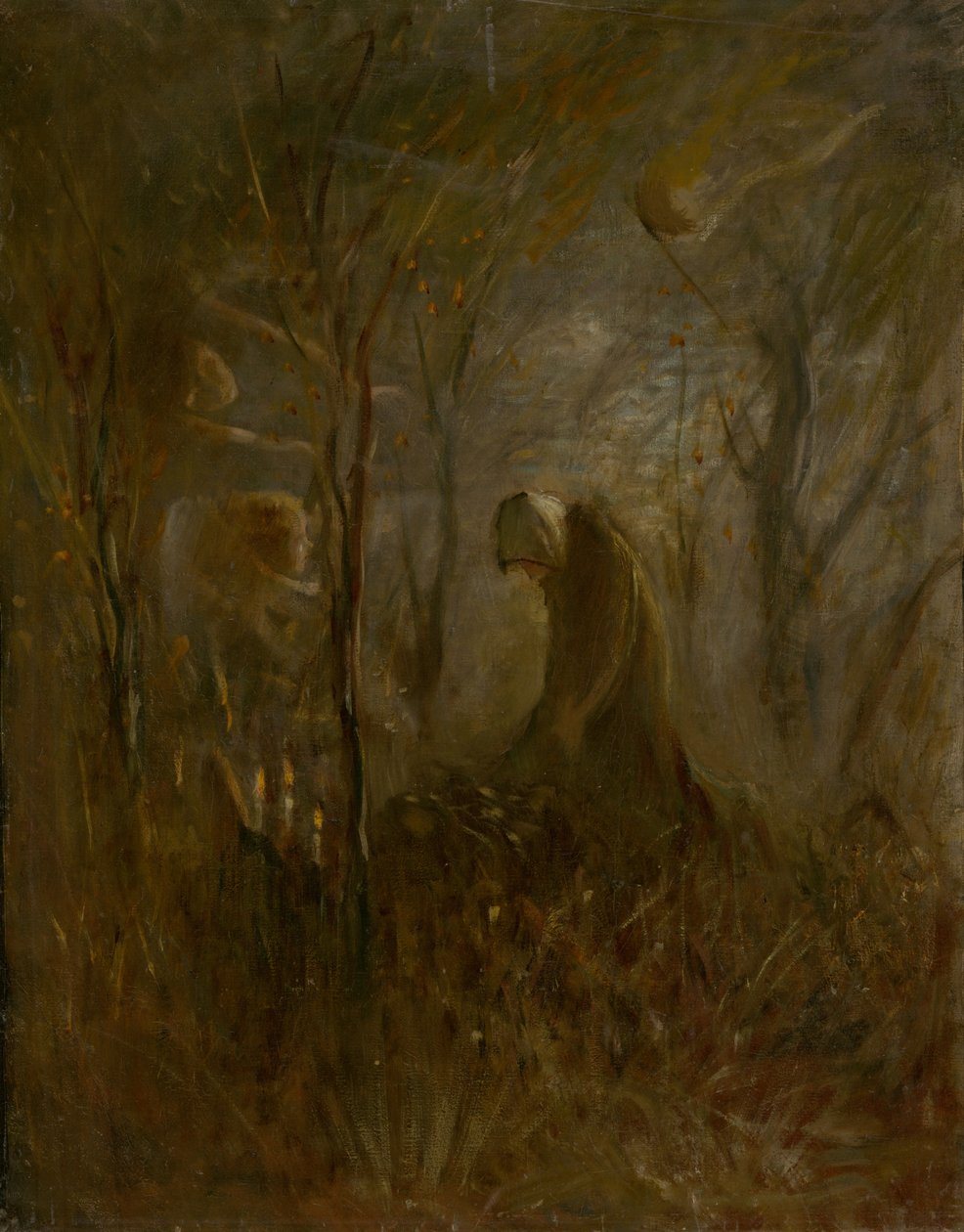 Rukous haudan yli, 1895. tekijältä Laszlo Mednyanszky