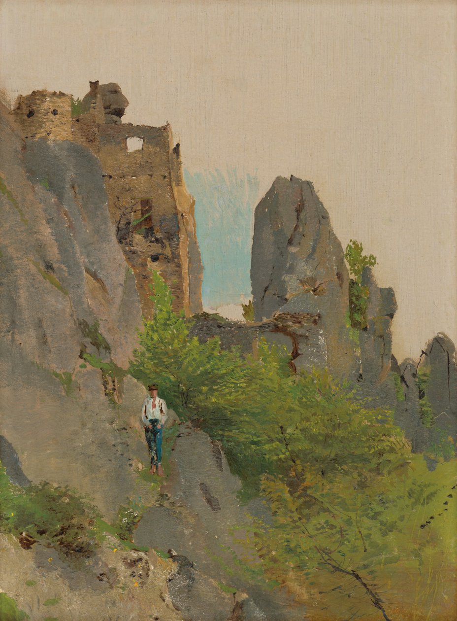 Näkymä Sú? Ovskén raunioille, 1875-85 tekijältä Laszlo Mednyanszky
