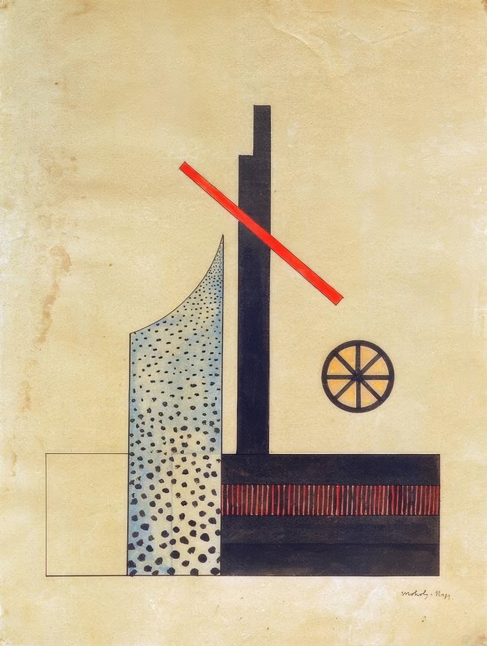 Koostumus mit Rad tekijältä Laszlo Moholy Nagy