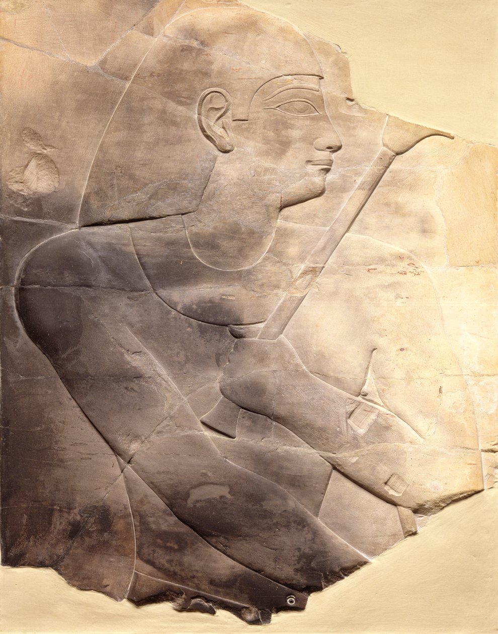 Korkean virkamiehen helpotus, mahdollisesti Thebasta, noin 670-650 eKr. (kalkkikivi) tekijältä Late Period Egyptian