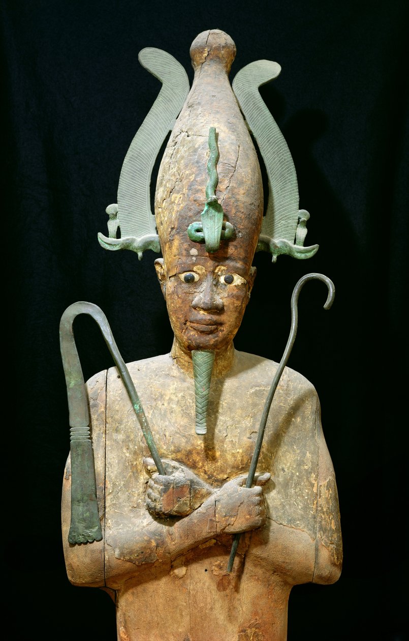 Osirisin kultin patsas (maalattu puu) tekijältä Late Period Egyptian