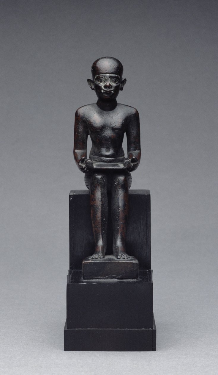 Imhotepin (n. 2635-2595 eKr.) hahmo (pronssi) tekijältä Late Period Egyptian