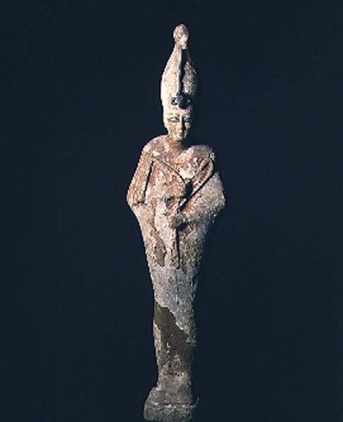 Gessolla peitetty puinen Osiriksen hahmo, Saite-kausi, 664-525 eKr. (puu & gesso) tekijältä Late Period Egyptian