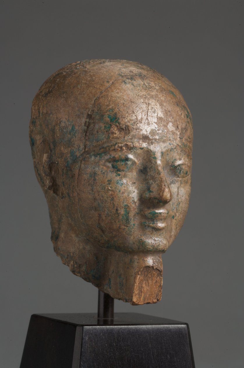 Ptahin pää (lasitettua steatiittia) (katso myös 325629) tekijältä Late Period Egyptian