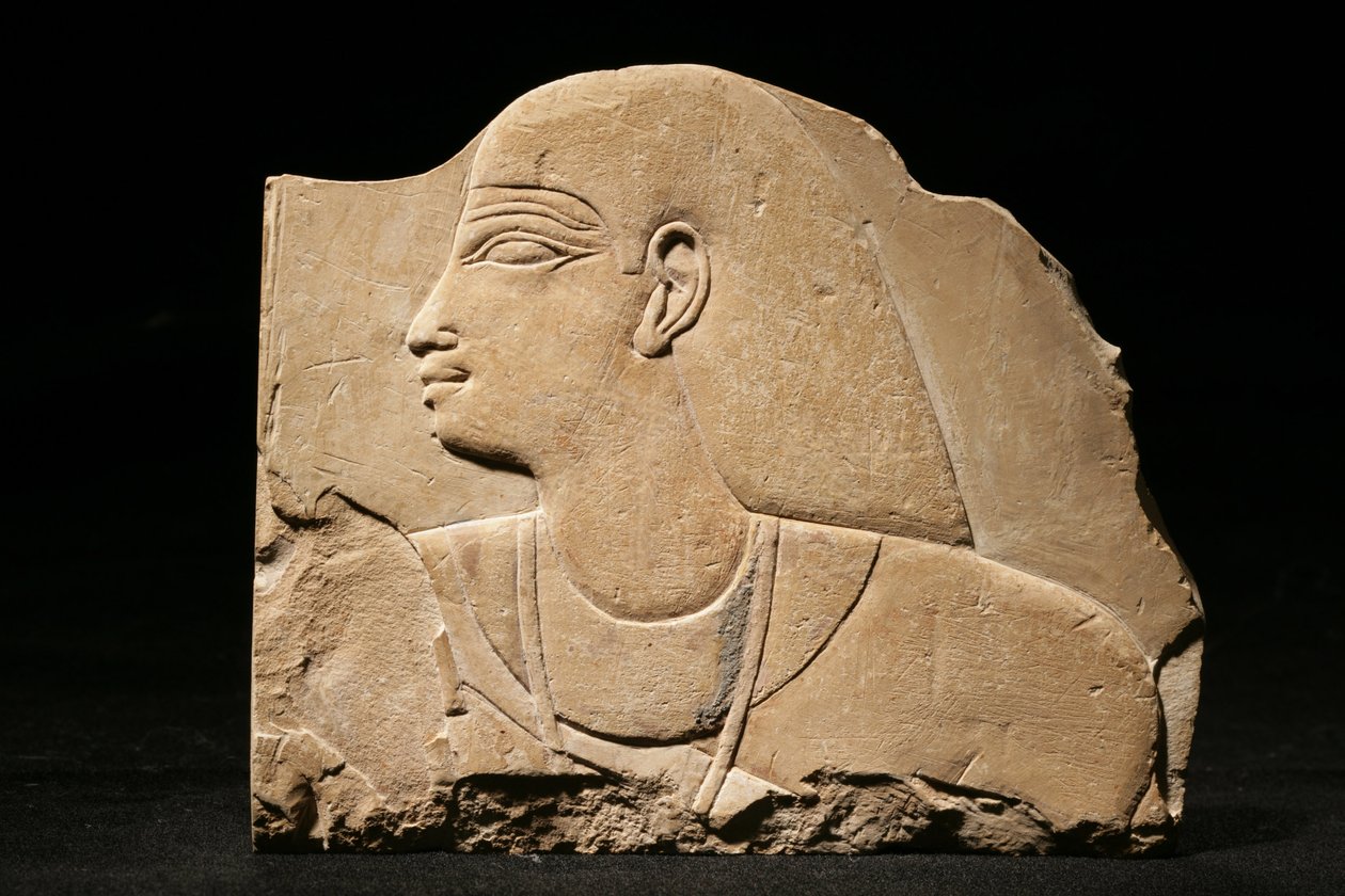 Mentu-em-hat, 25. dynastian loppu - 26. kauden alku, n. 660-650 eKr. (kalkkikivi) tekijältä Late Period Egyptian