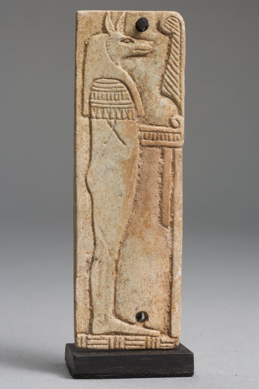 Duamutefin (fajanssi) plakki (katso myös 325655, 325656 ja 325657) tekijältä Late Period Egyptian