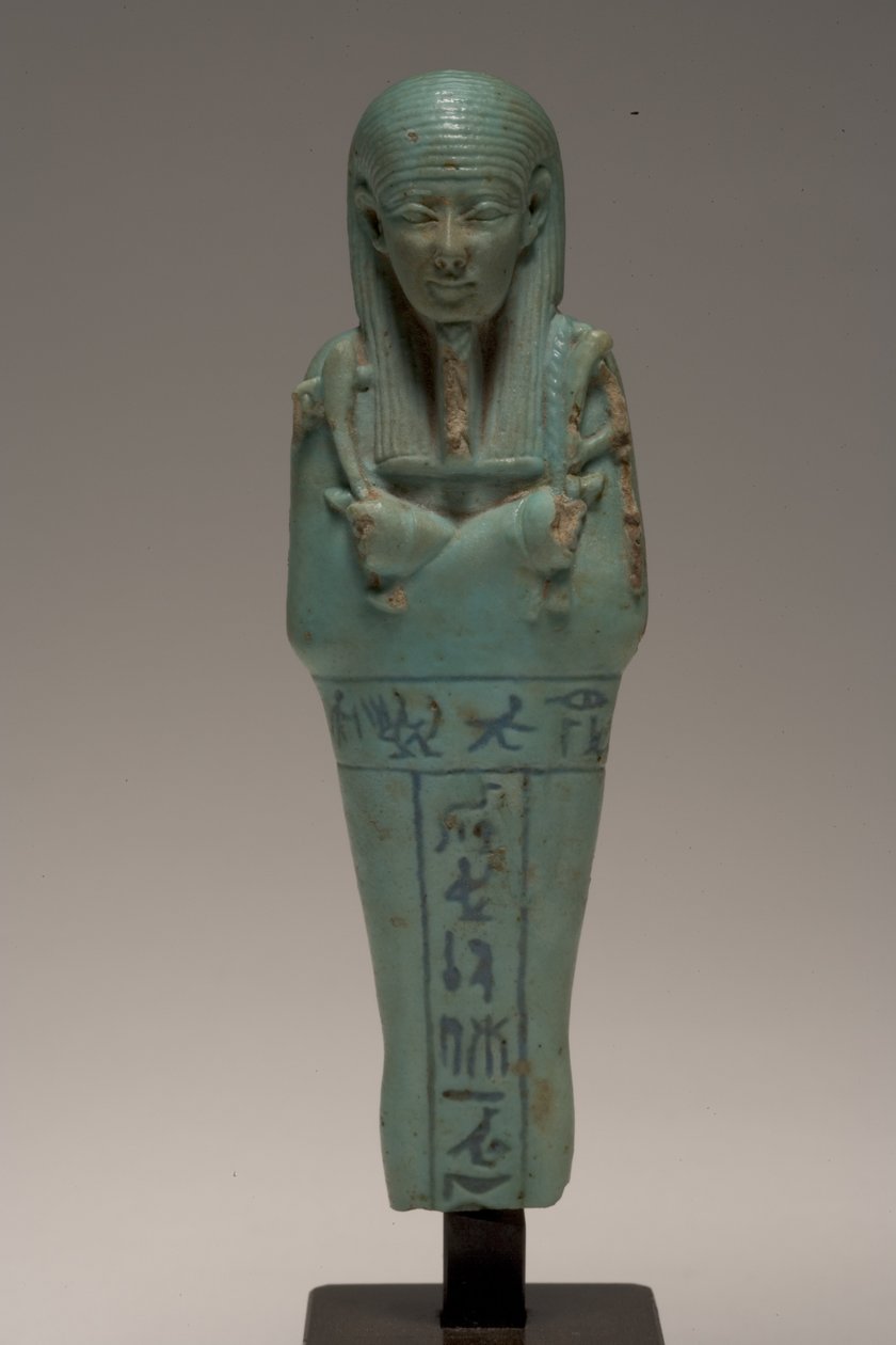 Shabti-figuuri Djedhorille (fajanssi) tekijältä Late Period Egyptian