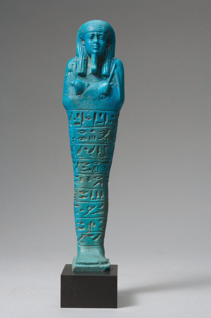 Ushabti Psammtikille, joka on syntynyt Saba-rekhyetistä (fajanssi). tekijältä Late Period Egyptian