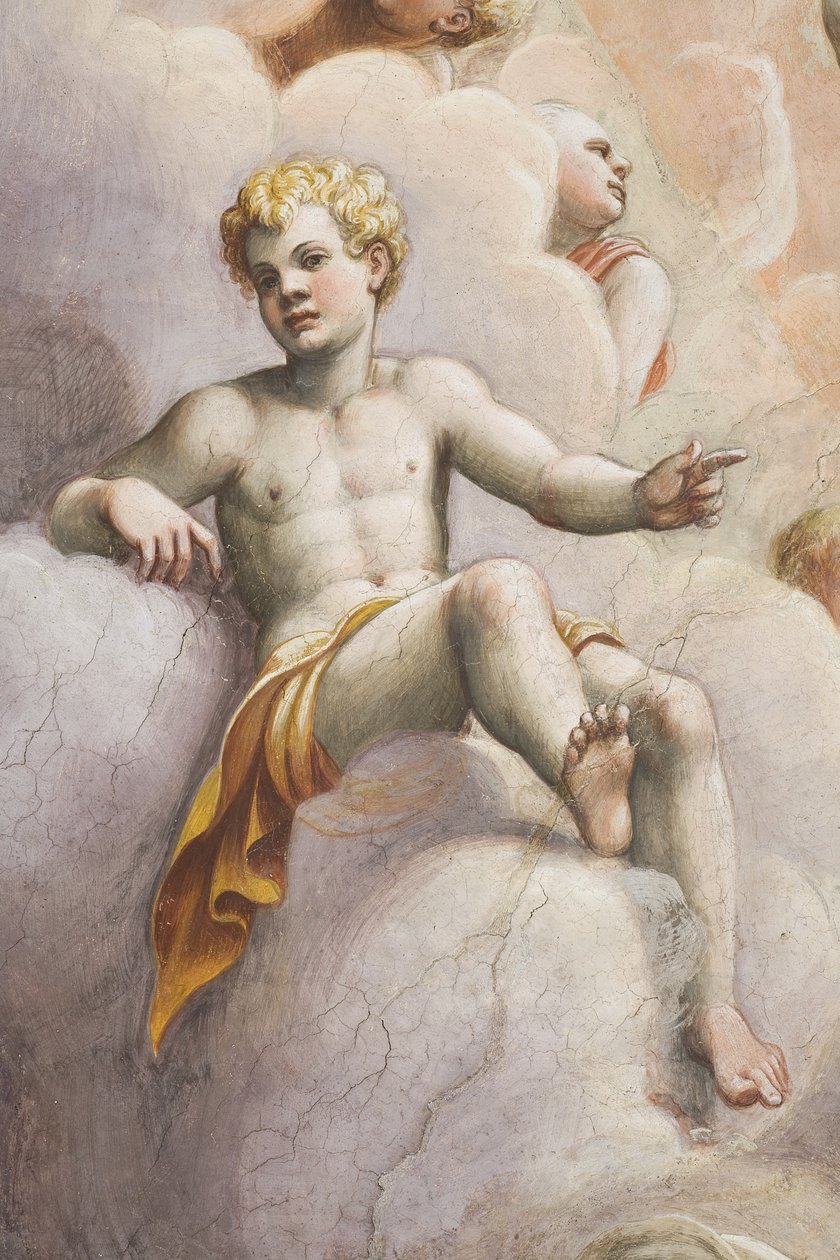Adam enkelien joukossa, 1556 (yksityiskohta numerosta 3498897) tekijältä Lattanzio Gambara
