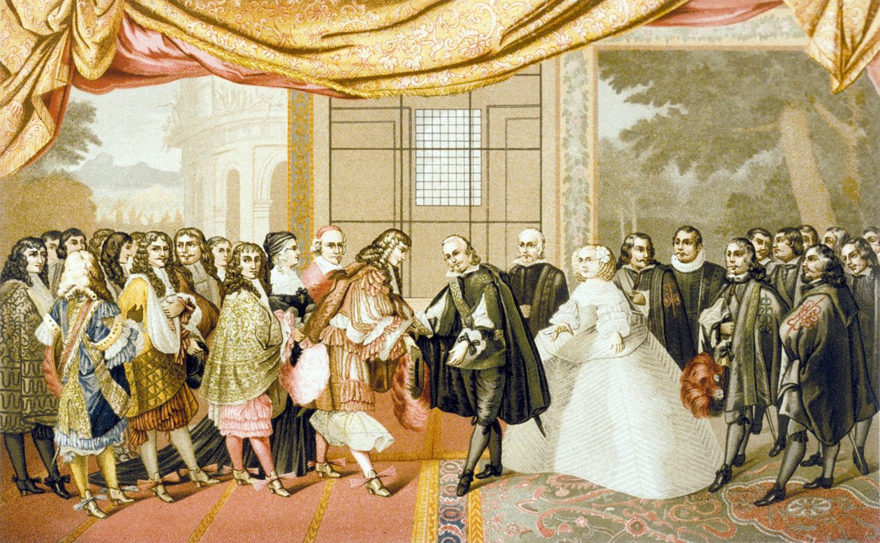 Ludvig XIV:n ja Philippe IV:n tapaaminen Isle des Faisansilla, 7. marraskuuta 1659 tekijältä Laumosnier
