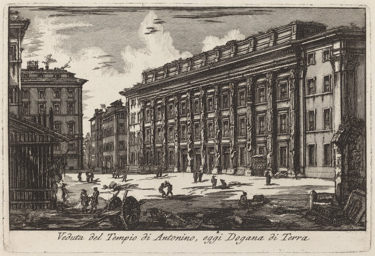 Hadrianeum tekijältä Laura Piranesi after Giovanni Battista Piranesi