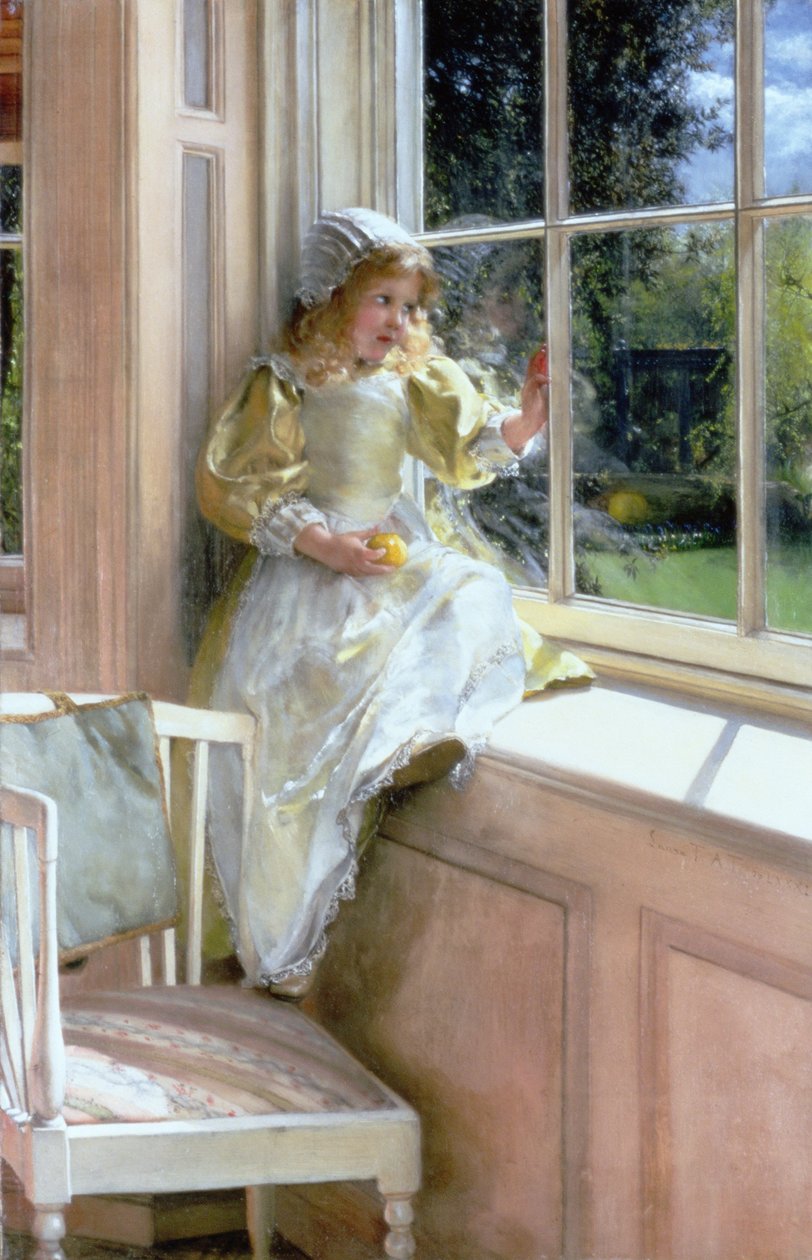 Looking Out Window (Sunshine) (öljy kankaalle) tekijältä Laura Theresa  Alma Tadema