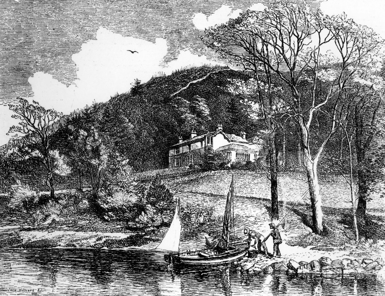 Mr Ruskinin koti, Brantwood, 1881 tekijältä Laurence J. Hilliard