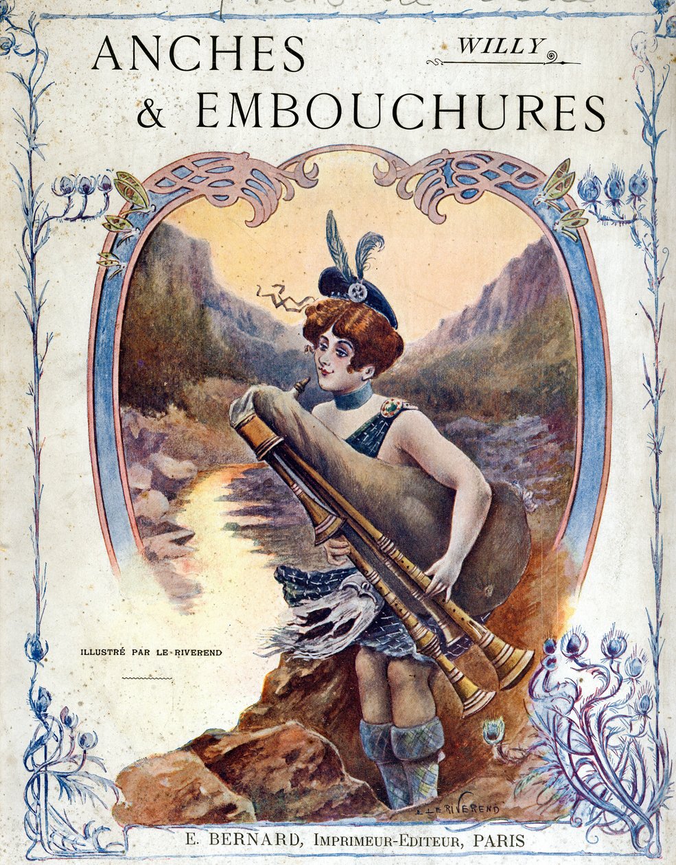 Kirjan kansi "Anches et embouchures "by Willy tekijältä Laurence Louise Le Riverend