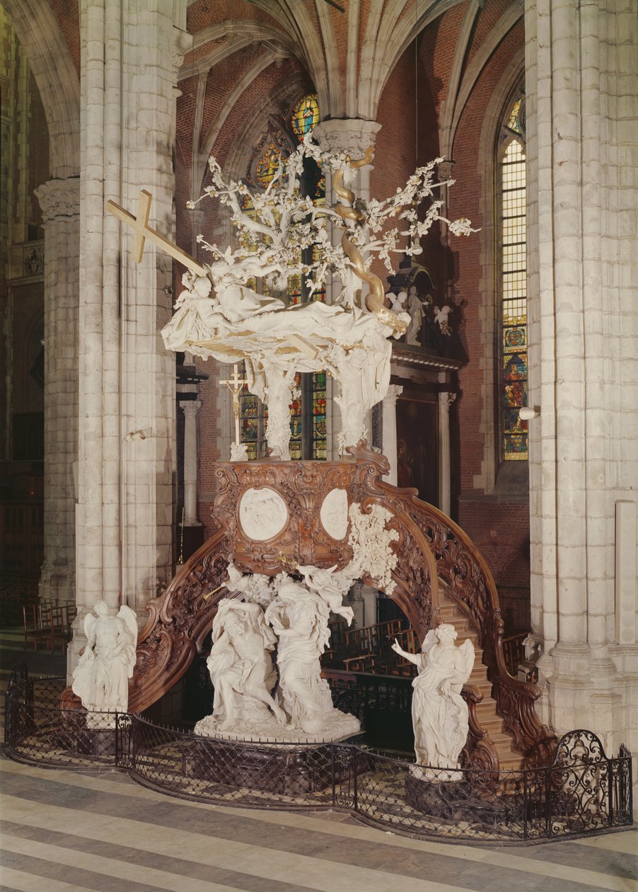Saarnatuoli, n. 1741-45 (puu) tekijältä Laurent Delvaux