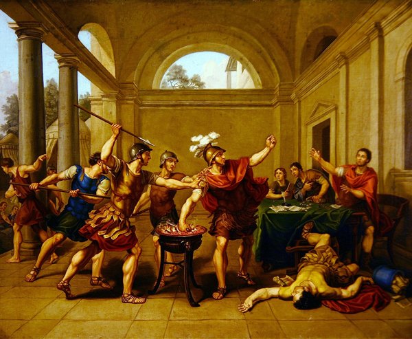 Mucius Scaevola, ennen vuotta 1802 tekijältä Laurent Pecheux