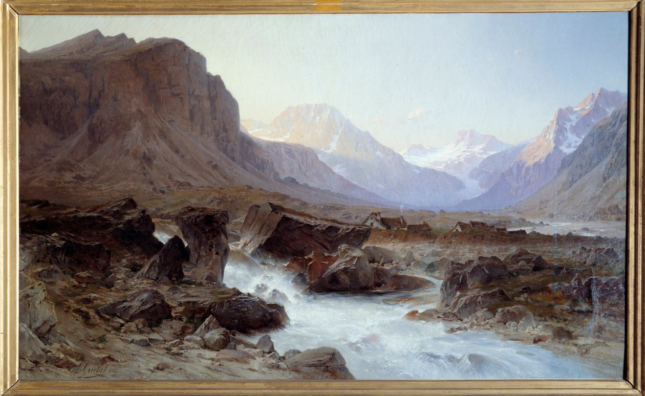 La Berarde Oisansissa. Laurent Guétalin (1841-1892) maalaus tekijältä Laurent Guétal