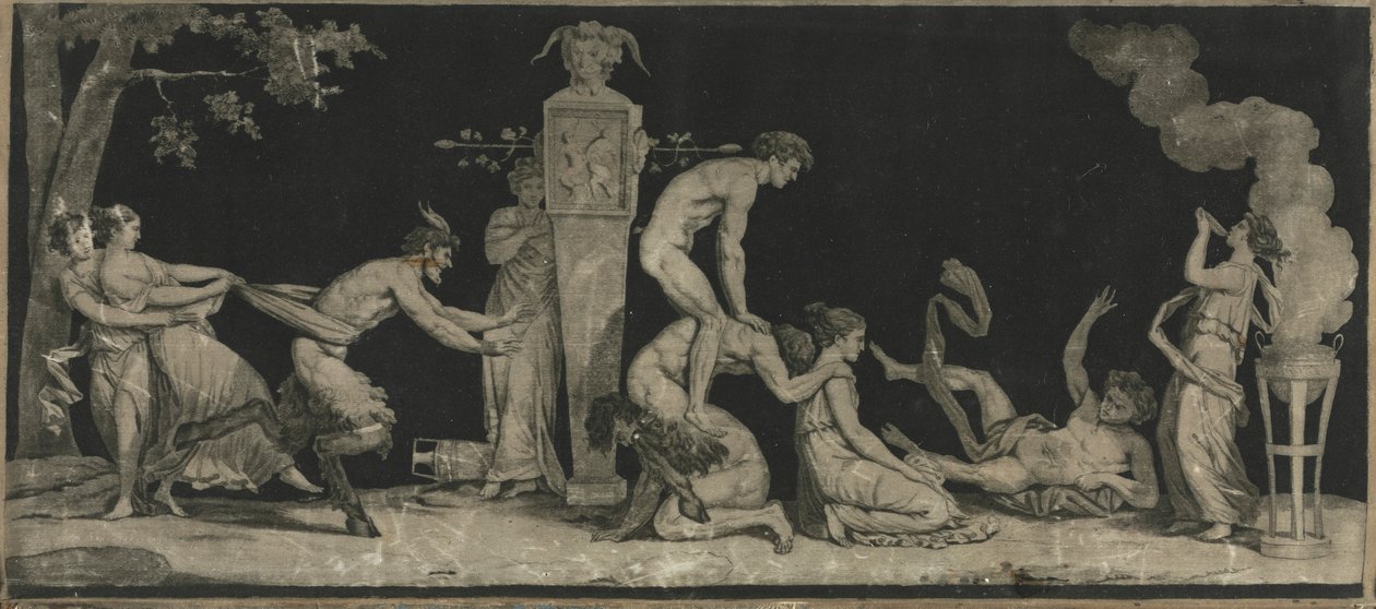 Bacchanal, The Game of Leap Frog, c. 1785. tekijältä Laurent Guyot