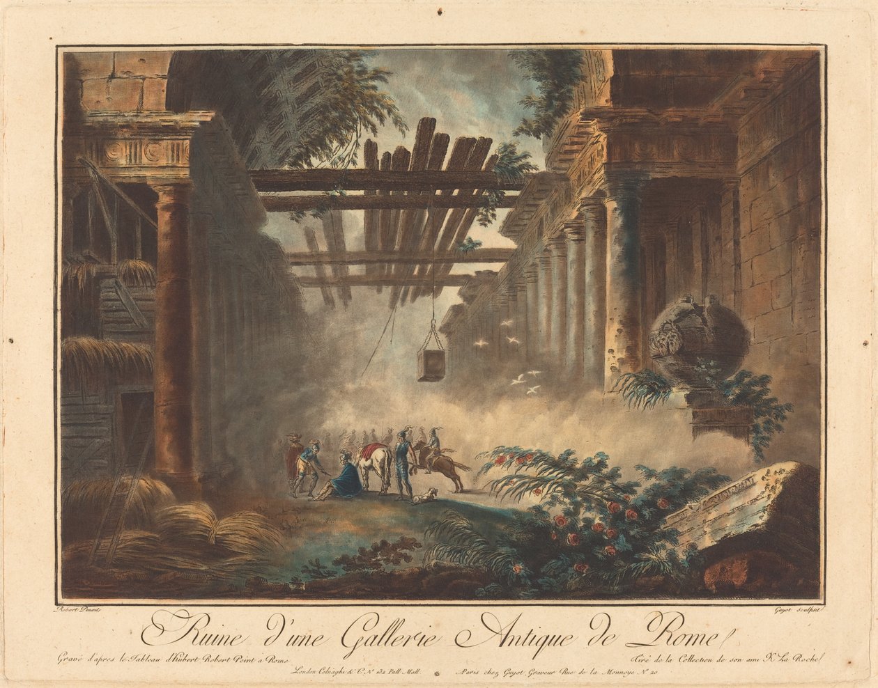 Rooman muinaisen gallerian rauniot tekijältä Laurent Guyot after Hubert Robert