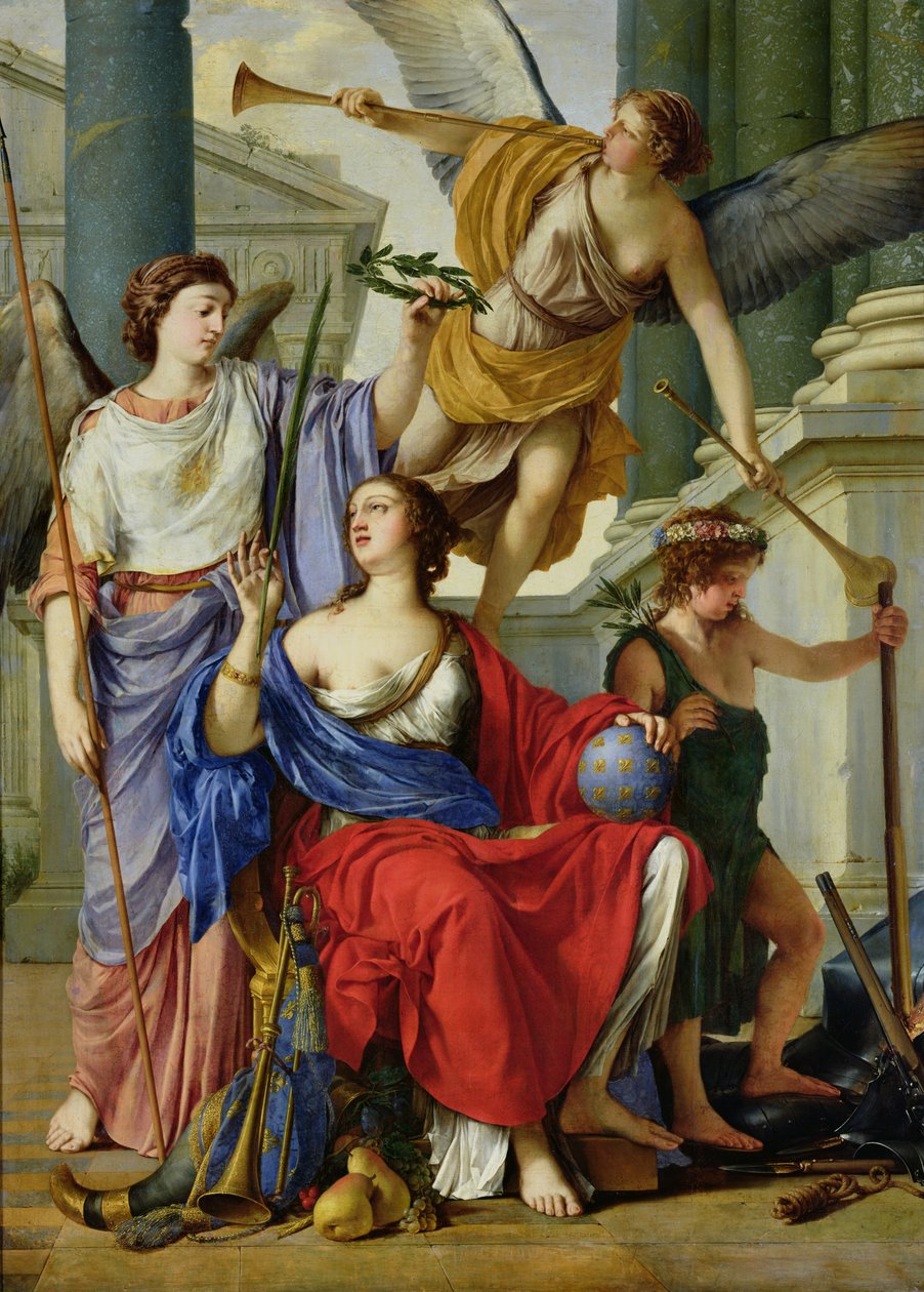 Allegoria Annen Itävallan hallitusvaltiosta (1601-66) 1648 tekijältä Laurent de la Hyre