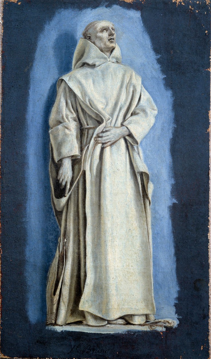 Saint Bruno Laurent de La Hyren (1606-1656) maalaus kankaalle 1600-luvun su. 0,37 x 0,21 m Pariisi. Louvren taidemuseo tekijältä Laurent de la Hyre