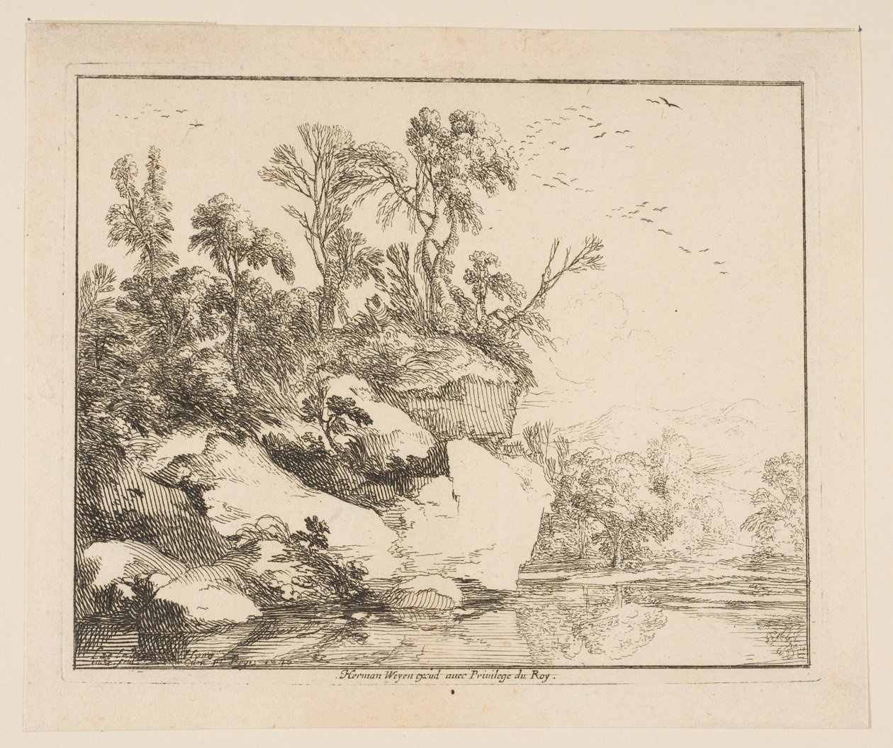 The Covered Rocks, 1640. tekijältä Laurent de la Hyre