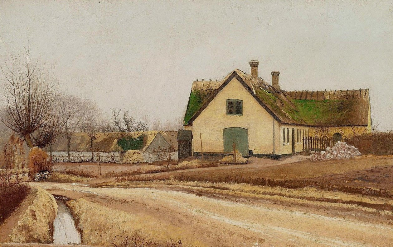 Landsbygade. Baldersbrnden motiivi. Graavejrn tekijältä Laurits Andersen Ring