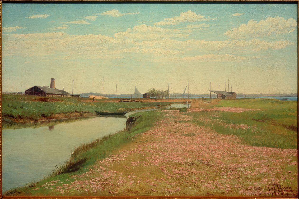 Fredriksvaerkin kanava ja satama tekijältä Laurits Andersen Ring