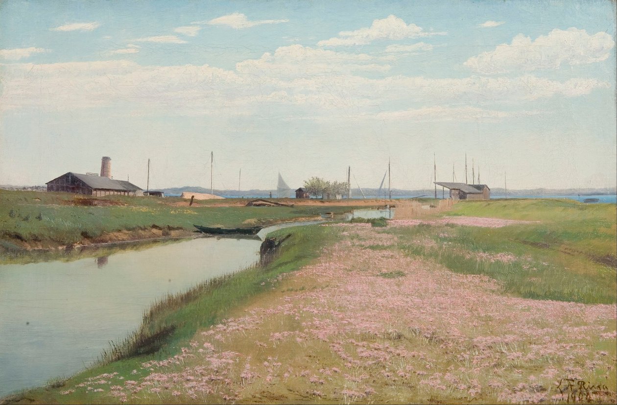Frederiksværkin joki ja satama tekijältä Laurits Andersen Ring