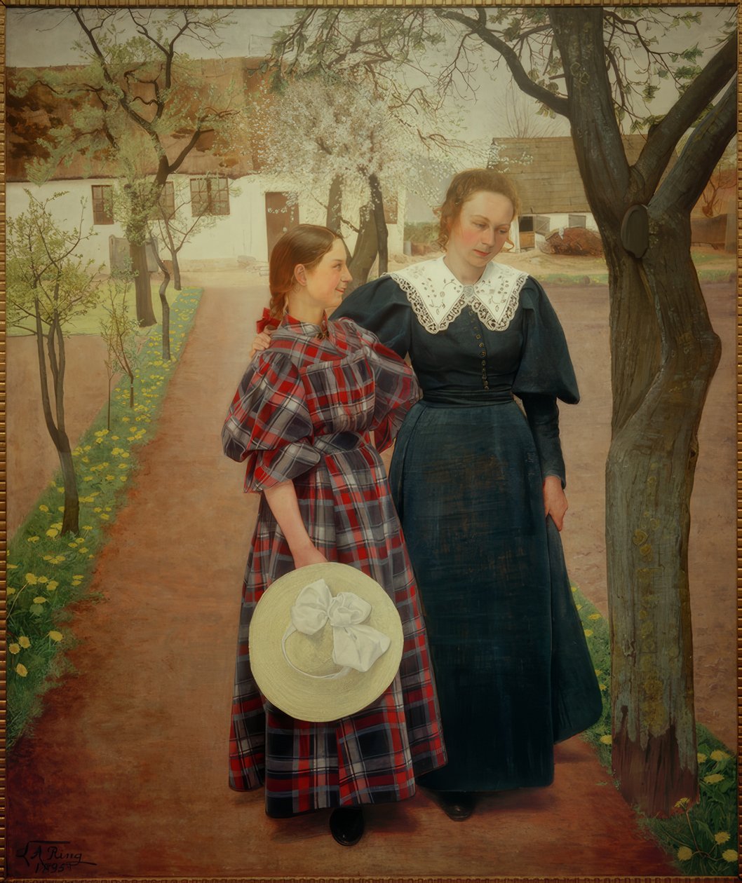 Kevät. Ebba ja Sigrid Kähler tekijältä Laurits Andersen Ring