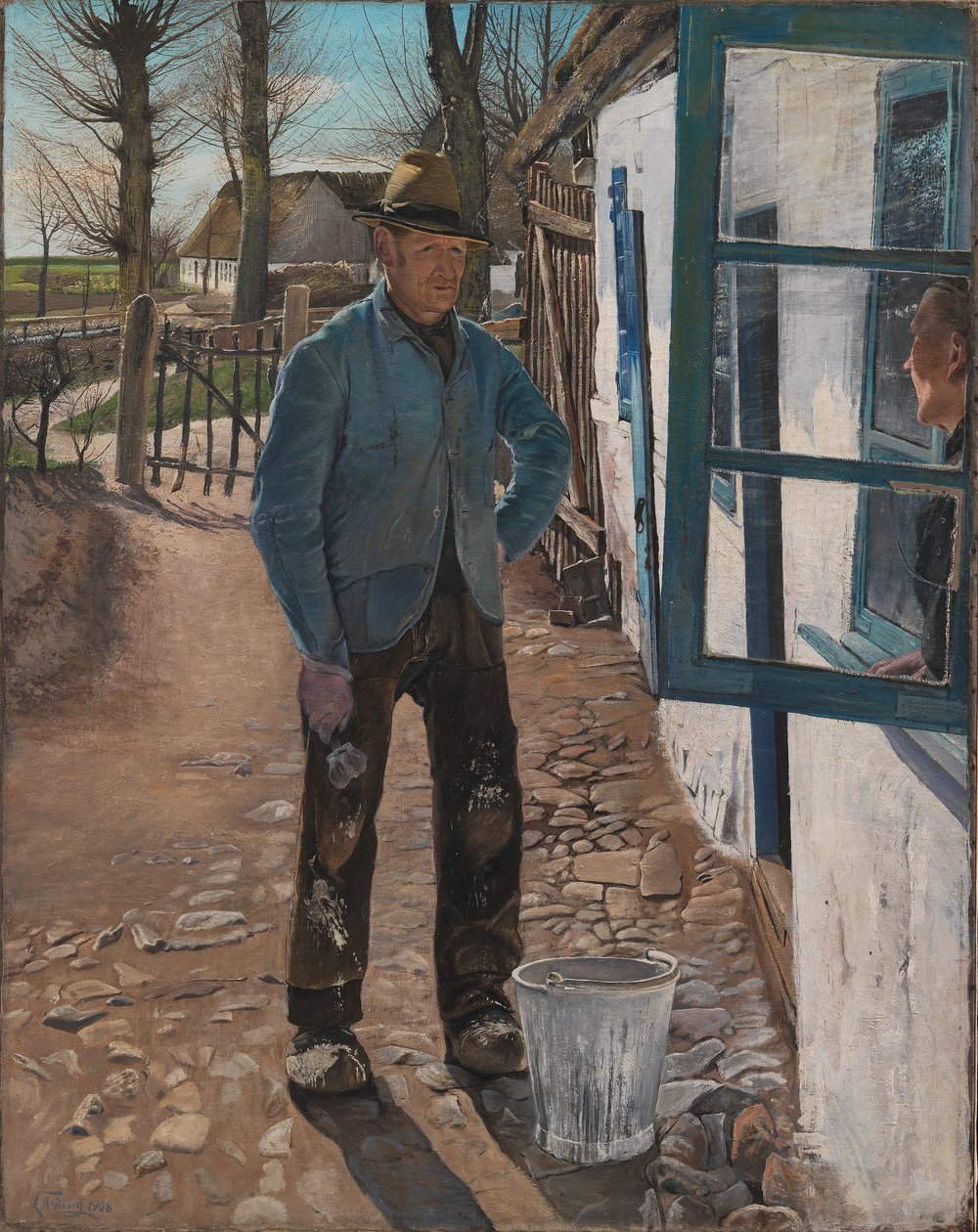 Vanhan talon kalkkiminen, 1908 tekijältä Laurits Andersen Ring