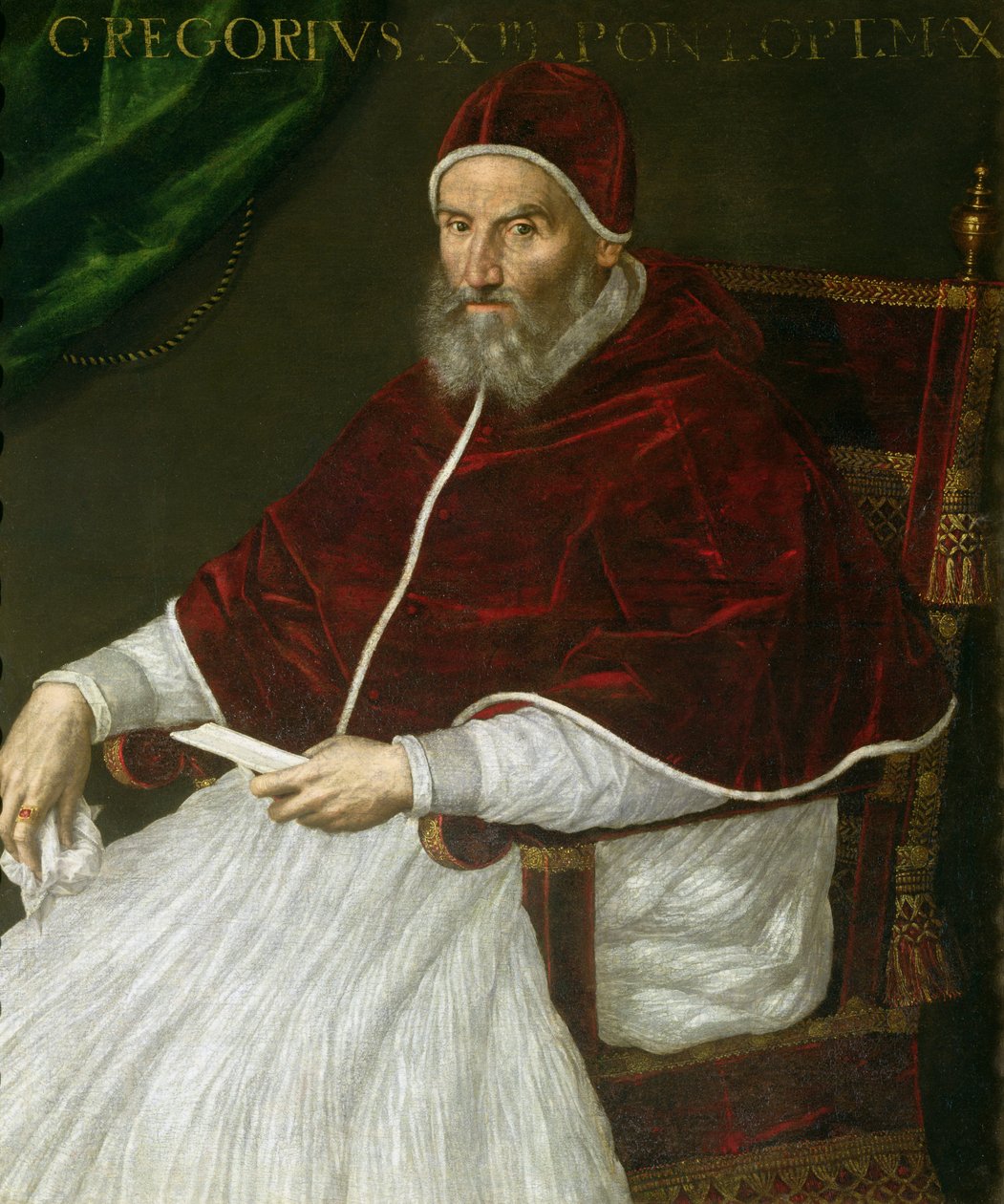 Paavi Gregorius XIII:n muotokuva (Ugo Buoncompagni) (1502-85) tekijältä Lavinia Fontana