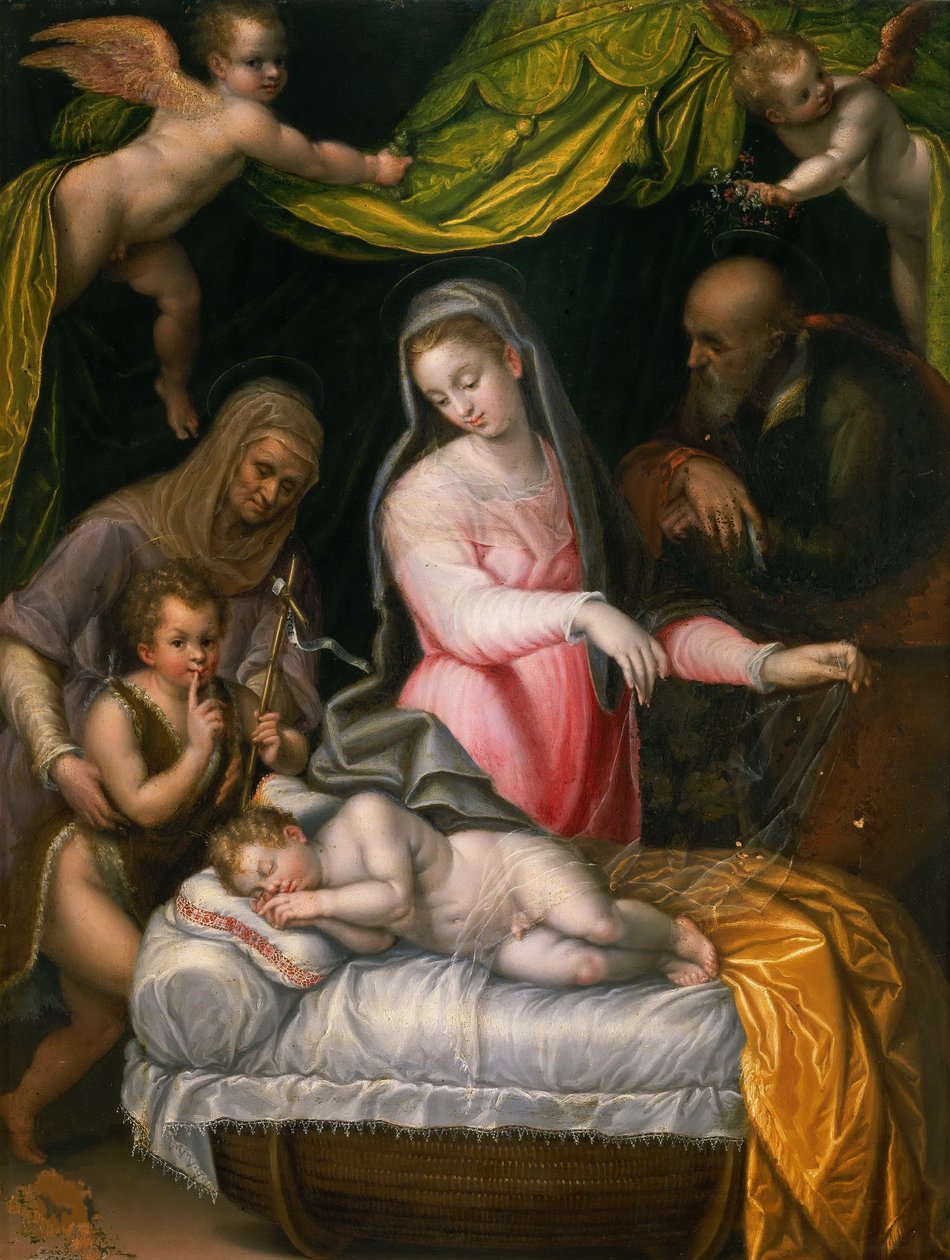 La Sagrada Família amb Joan Baptista i Santa Isabel, 1591. finlandès tekijältä Lavinia Fontana