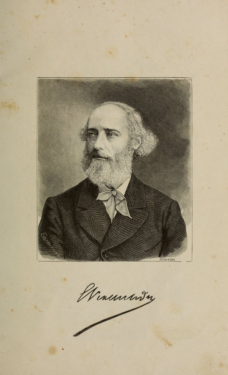 Eugene Viollet-le-Ducin muotokuva 1814-1879, 1879. tekijältä Lavr Lavrovich Belyankin