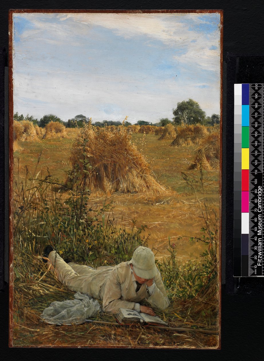 94 astetta varjossa, 1876 (öljy kankaalle, paneeliin kiinnitetty) tekijältä Lawrence Alma Tadema