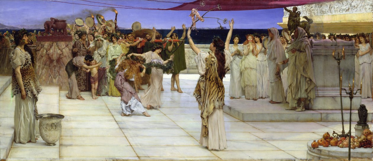 Omistus Bacchukselle, 1889 tekijältä Lawrence Alma Tadema