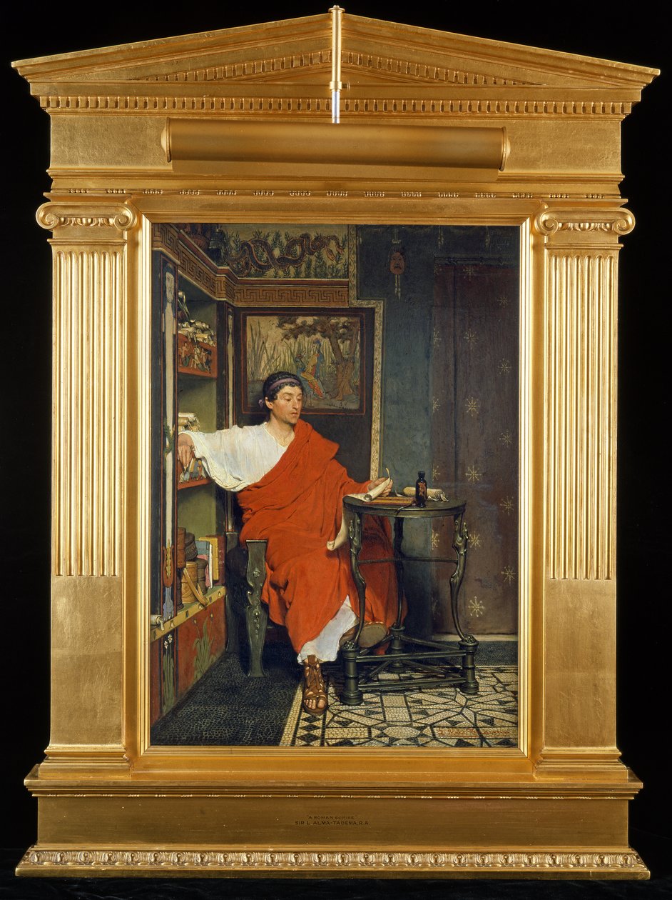 Roman Scribe Writing Dispatches, 1865 tekijältä Lawrence Alma Tadema