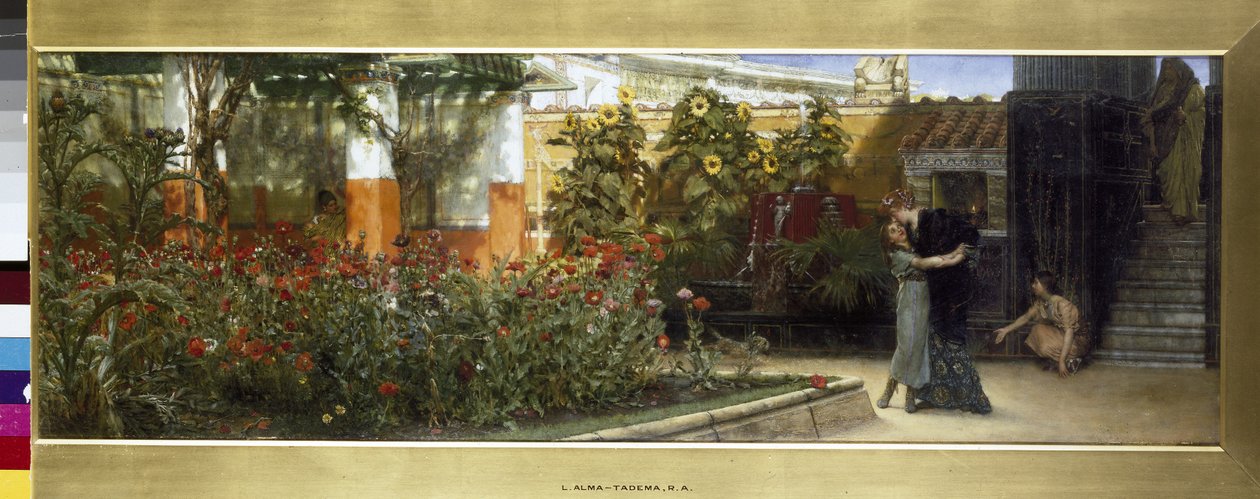 Roomalaisen puutarhan kulma, 1878 tekijältä Lawrence Alma Tadema