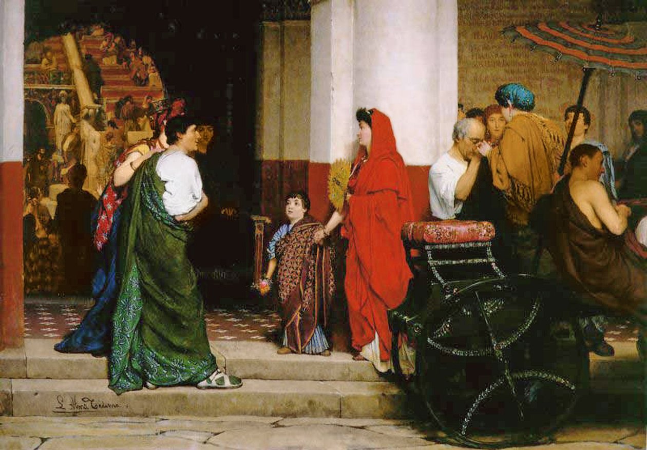 Sisäänkäynti roomalaiseen teatteriin, 1866 tekijältä Lawrence Alma Tadema