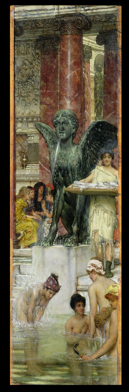 Roomalaisissa kylpylöissä tai Roman Women In The Bath, 1876 tekijältä Lawrence Alma Tadema