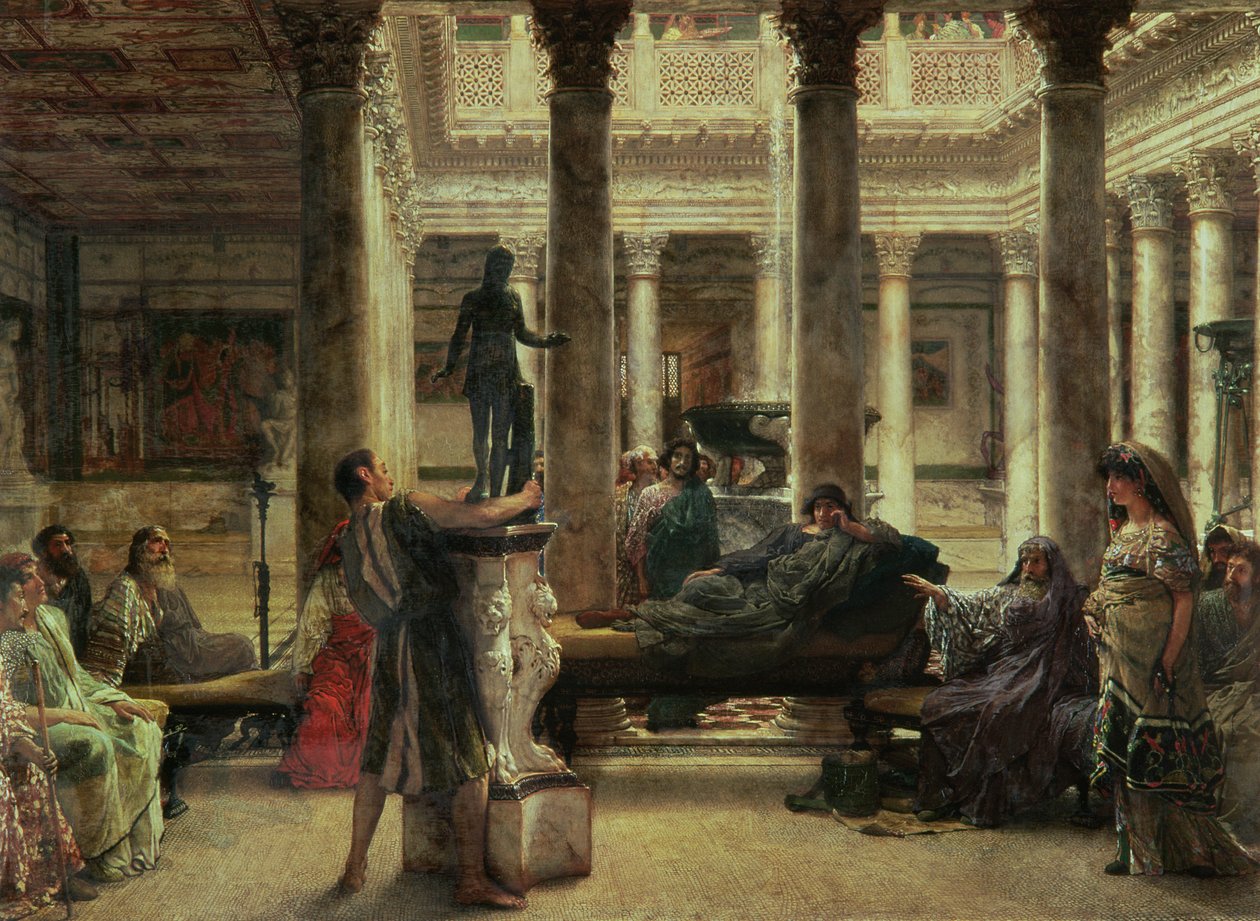 Roomalaisen taiteen ystävä, 1870 tekijältä Lawrence Alma Tadema