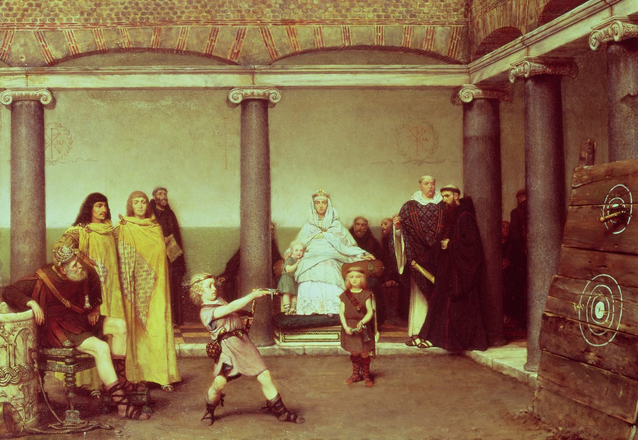 Clothilden ja Clovisin lasten koulutus, 1868 tekijältä Lawrence Alma Tadema