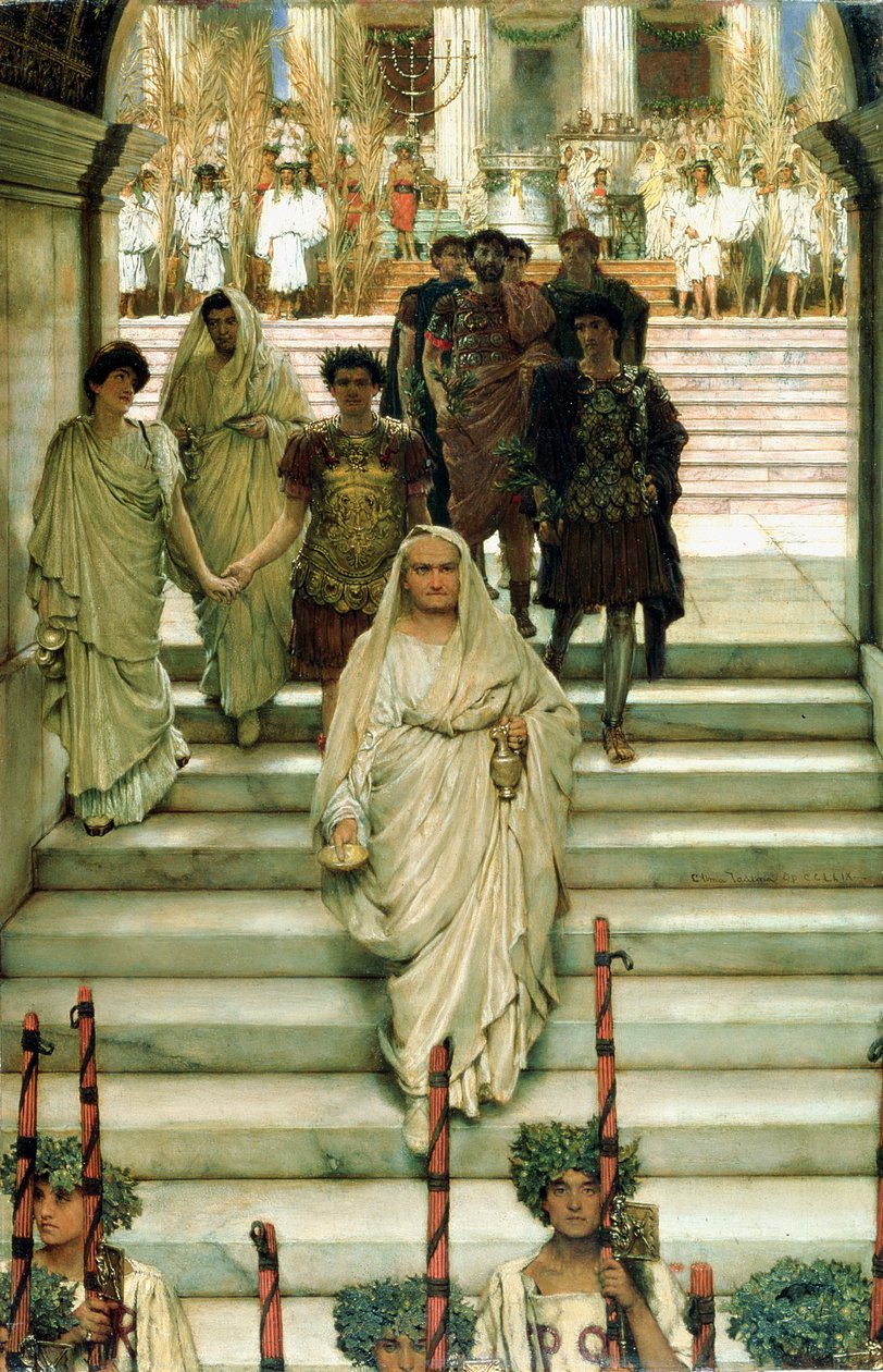 Tituksen voitto: Flavialaiset, 1885 tekijältä Lawrence Alma Tadema