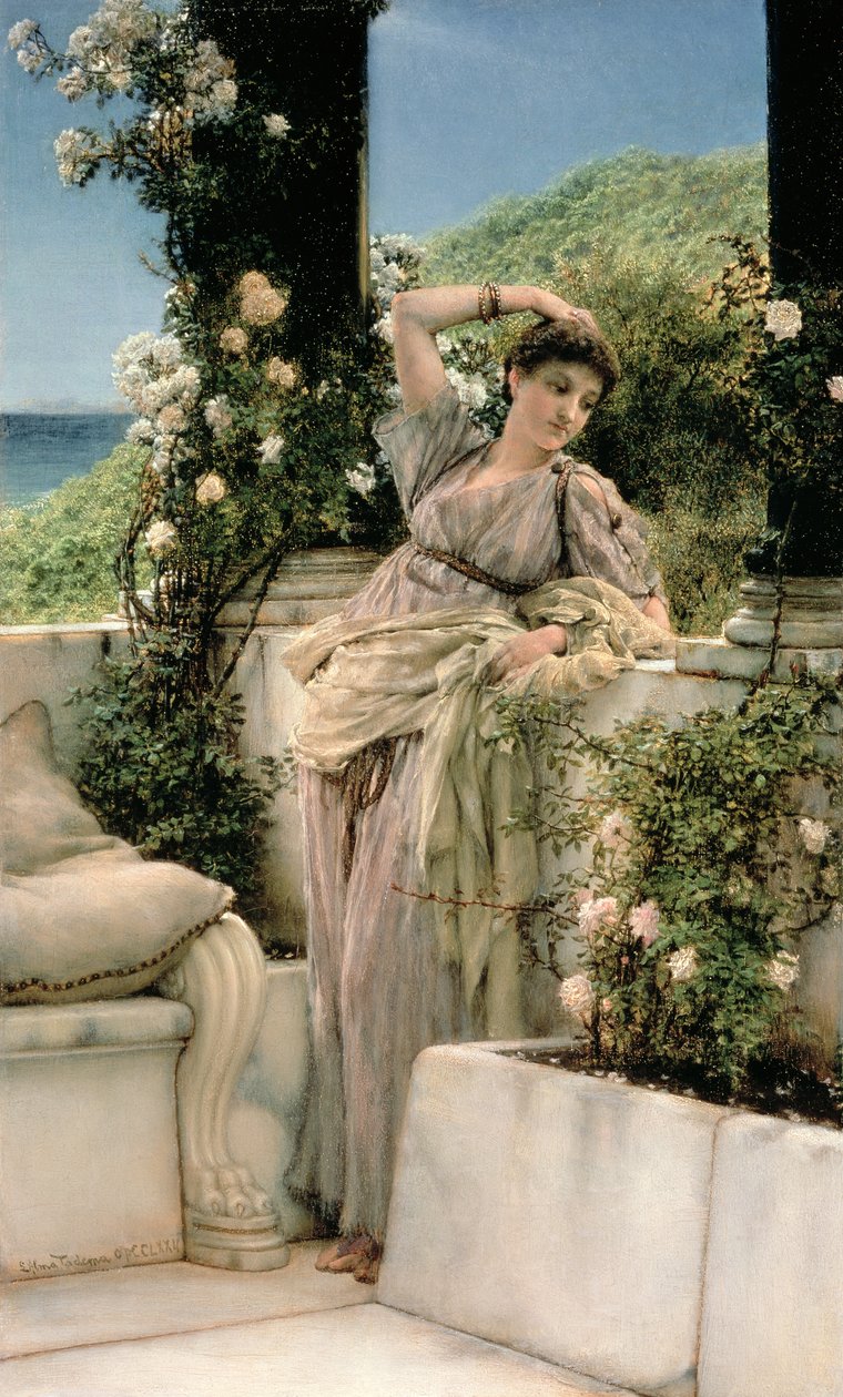 "Sinä kaikkien ruusujen ruusu", 1885 tekijältä Lawrence Alma Tadema