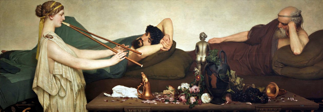 Escena pompeyana o La siestan Englanti: Pompeian Scene tai The Siestan tekijältä Lawrence Alma Tadema