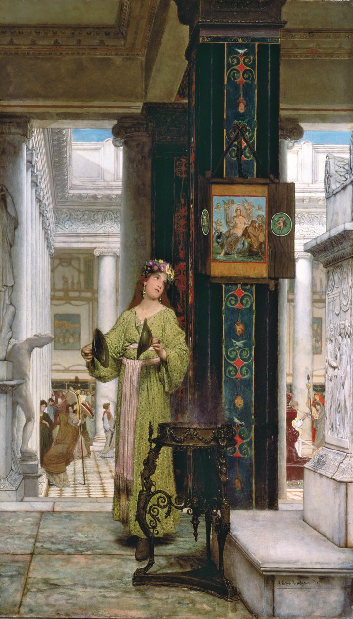 Temppelissä, 1871 tekijältä Lawrence Alma Tadema