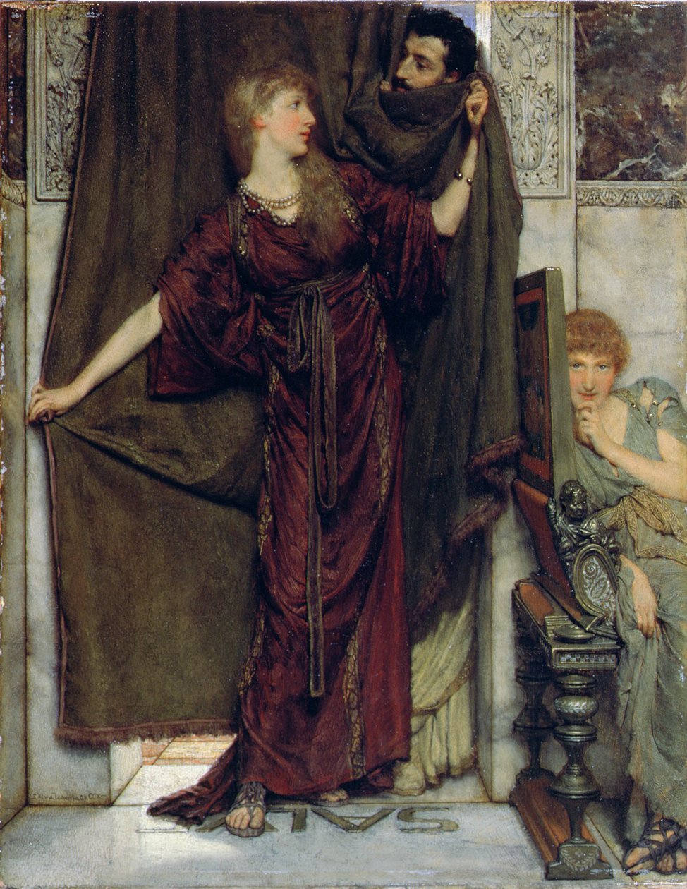 Sisareni ei ole paikalla, 1879 tekijältä Lawrence Alma Tadema