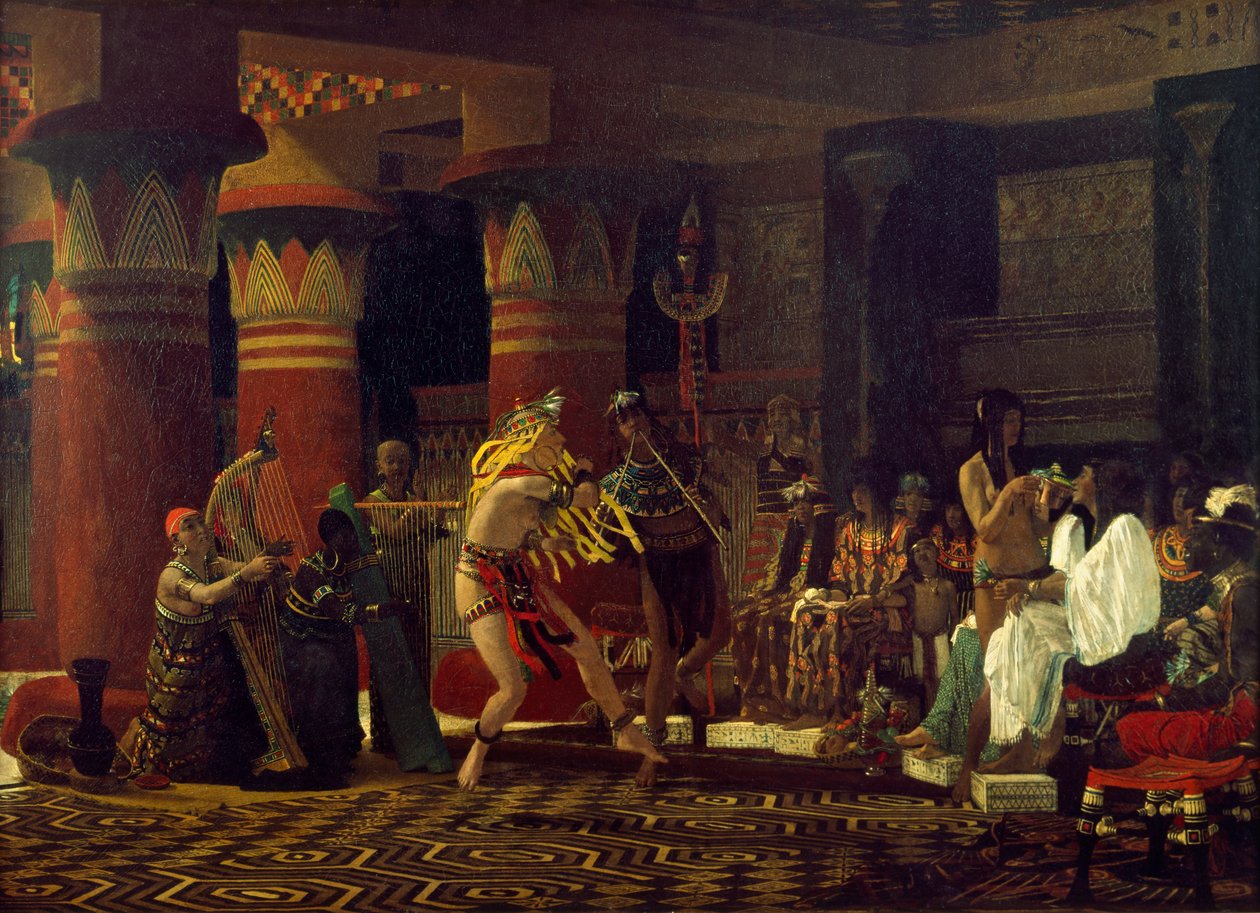 Harrastukset muinaisessa Egyptissä, 3000 vuotta sitten, 1863 tekijältä Lawrence Alma Tadema