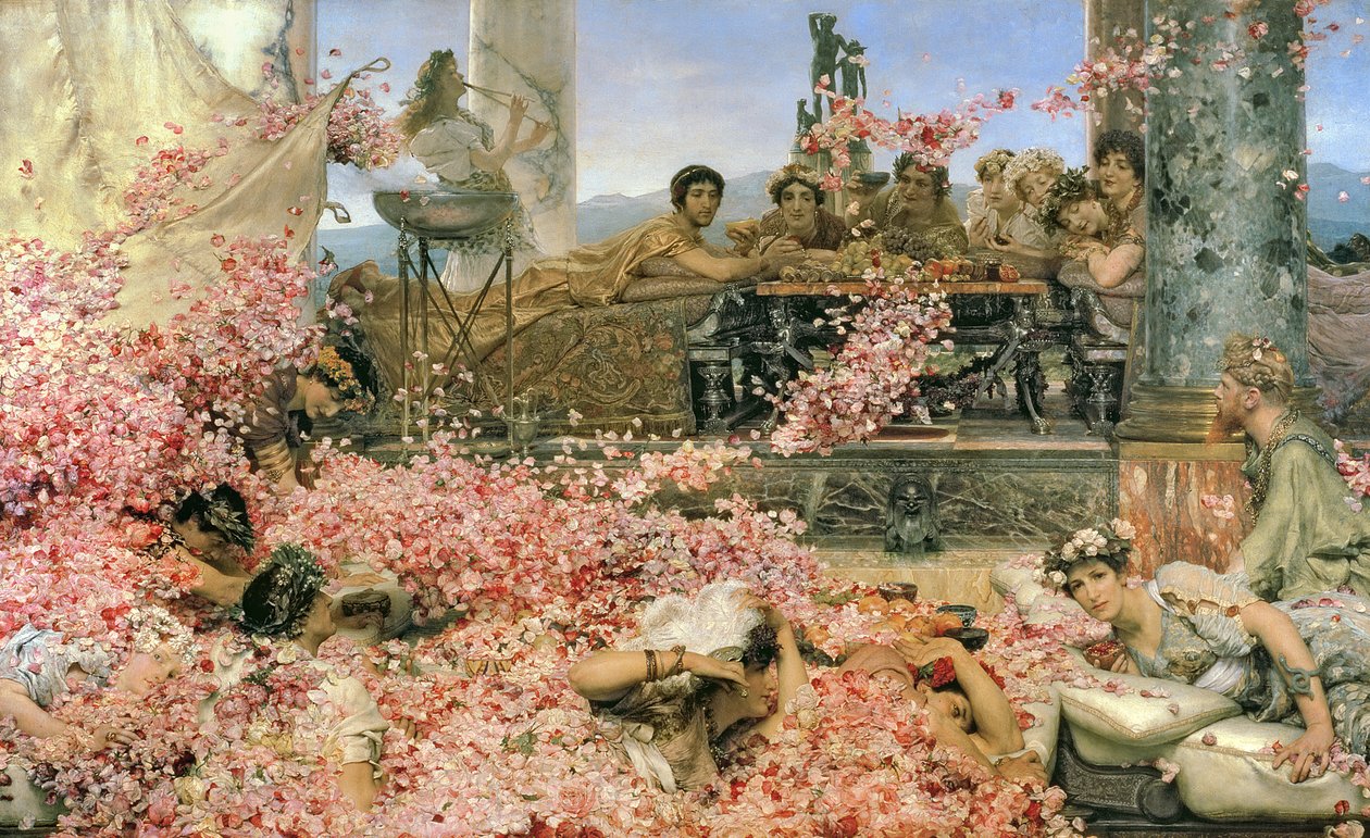 Heliogabaluksen ruusut, 1888 tekijältä Lawrence Alma Tadema