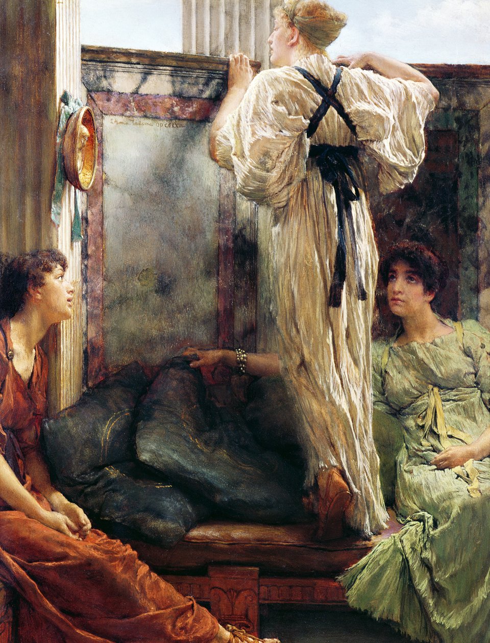 "Kuka se on", 1884 tekijältä Lawrence Alma Tadema